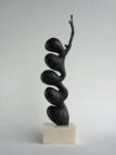 PALME NOIR, 2013, marmer-brons, H 40 cm